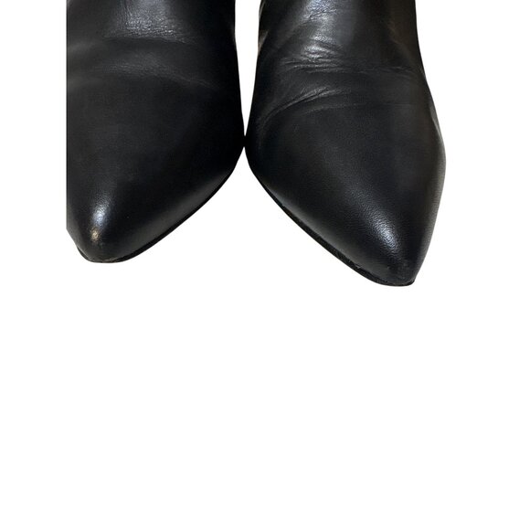 AllSaints Leather Pointed Toe Ankle Boots In Black 7 - Picture 3 of 9